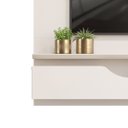 Ver imagem 6 de Painel de TV Rack Suspenso até 60 Polegadas 2 Portas Turim Off White - Freijó - Édecasamóveis