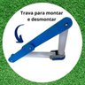 Mini Trave Gol Ferro Futebol M&p Rede em Nylon 90x50cm A3 - 3