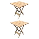 Ver imagem 1 de Kit 2 Mesas Dobrável 70x70cm de Madeira Maciça Eucalipto