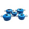 Jogo de Panelas de Alumínio Azul Luxo com 5 - Peças 14 a 22 - 2