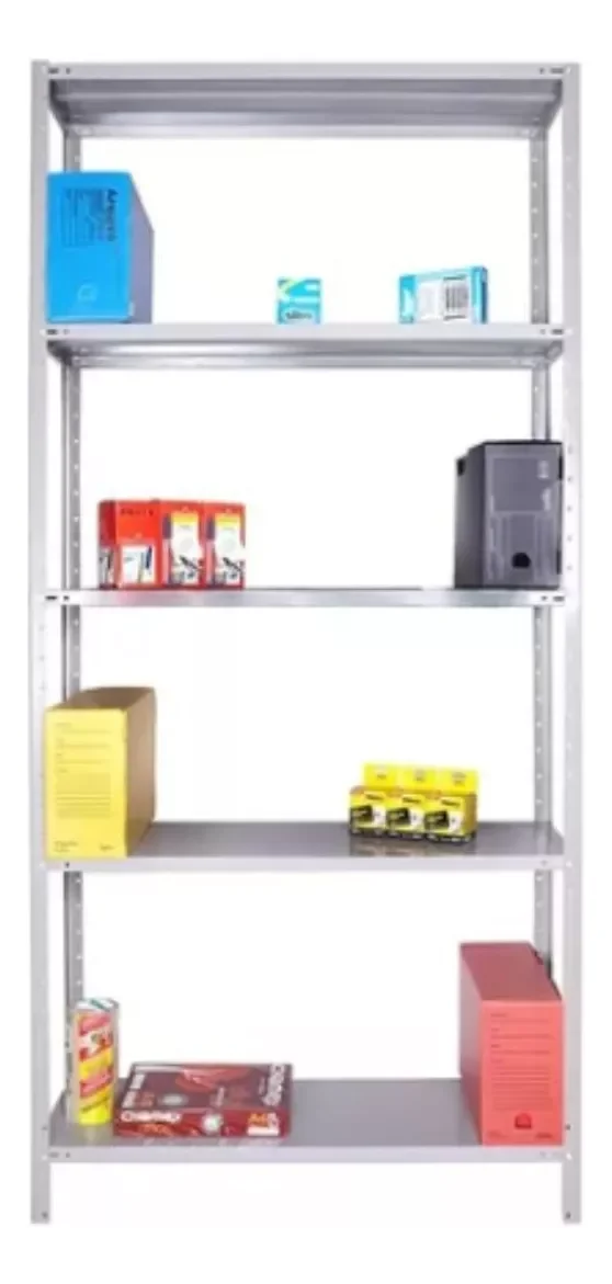 Estante Bipartida com 6 Bandejas Cinza 40cm - 2