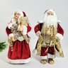Papai E Mamãe Noel Vermelho Luxo 47x22x18cm Boneco De Natal - 2