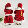 Papai E Mamãe Noel Vermelho Luxo 47x22x18cm Boneco De Natal - 6