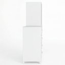 Ver mais imagens de Cômoda Roupeiro com Espelho e Chave 1 Porta 4 Gavetas Pávia A04 Branco - Lyam Decor