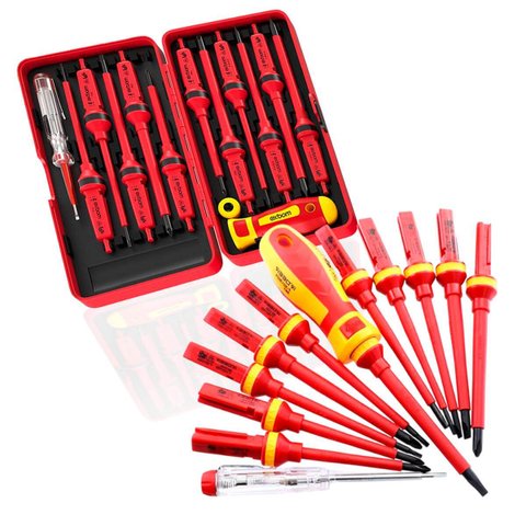 Jogo de Chaves 14 em 1torx, Philips e Fenda C/ Estojo e Testador