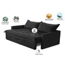 Ver imagem 2 de Sofá sem Caixa Retrátil e Reclinável 1,65m com Molas Maira Suede Rover & Beato