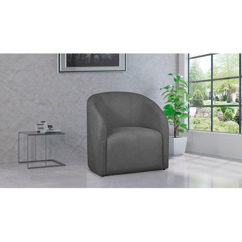 Poltrona Decorativa Lara Boucle Cinza - Lm Decor