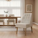 Ver imagem 4 de Kit 4 Cadeiras de Jantar Bela Courino Bege Courino Bege