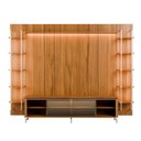 Ver mais imagens de Estante para TV Home Theater 85" 100% MDF 291cm Vidro Reflecta com LED 10 Prateleiras Canella