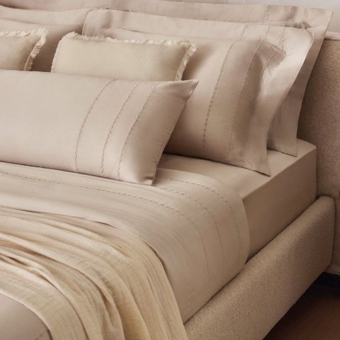 Jogo de Cama 4 Peças Altenburg Haus 300 Fios Bambu Caminhos Bege Instinto