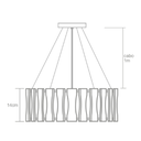 Ver imagem 2 de Pendente Madeira Ripado Redondo 35x35cm - Natural