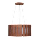 Ver imagem 4 de Pendente Madeira Ripado Redondo 35x35cm - Natural