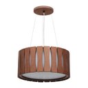 Ver imagem 1 de Pendente Madeira Ripado Redondo 35x35cm - Natural