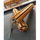 Ver imagem 7 de 5 Pendente Luminária Madeira Luxo 53cm Para Bancadas