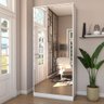 Sapateira Rubi 2 Portas com Espelho 1 Gaveta para 15 Pares de Sapato Branco - Panorama Móveis - 1