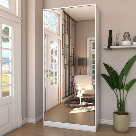 Sapateira Rubi 2 Portas com Espelho 1 Gaveta para 15 Pares de Sapato - Panorama Móveis