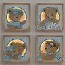 Quadro Caixa Charme Ursinho com Avião - QDUR-02 BH BABY KIDS - 2