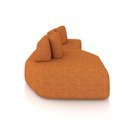 Ver imagem 4 de Sofá 2 Lugares Orgânico com Chaise e 1 Módulo Central Berlim Bouclê Caramelo K01 - D’Rossi