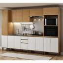 Ver imagem 5 de Armário Paneleiro Vivace 2 Portas 4 Prateleiras MDP 40cm Cinamomo e Off White