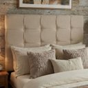 Ver imagem 2 de Cabeceira para Cama Queen Estofada Conforto e Sofisticação:Palha