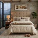 Ver imagem 1 de Cabeceira para Cama Queen Estofada Conforto e Sofisticação:Palha