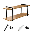 Ver imagem 4 de Prateleira Dupla Estante Mdf 30x100cm Tipo Industrial