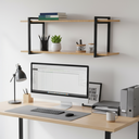 Ver imagem 3 de Prateleira Dupla Estante Mdf 30x100cm Tipo Industrial