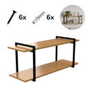 Ver imagem 5 de Prateleira Dupla Estante Mdf 30x100cm Tipo Industrial