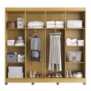 Ver imagem 6 de Guarda Roupa Casal 8 Portas RP1804 Bege/Ipê