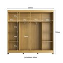 Ver imagem 4 de Guarda Roupa Casal 8 Portas RP1804 Bege/Ipê