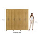 Ver imagem 5 de Guarda Roupa Casal 8 Portas RP1804 Bege/Ipê
