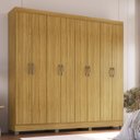 Ver imagem 1 de Guarda Roupa Casal 8 Portas RP1804 Bege/Ipê