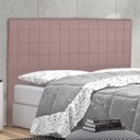 Ver imagem 1 de Cabeceira Cama Box Queen Paris Slim 160 Cm Suede Rose MV Estofados