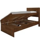 Ver imagem 3 de Cama Box Solteiro Baú Ivana Malbec com Colchão Espuma Mármore Marrom Framar