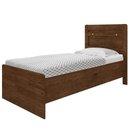 Ver imagem 2 de Cama Box Solteiro Baú Ivana Malbec com Colchão Espuma Mármore Marrom Framar