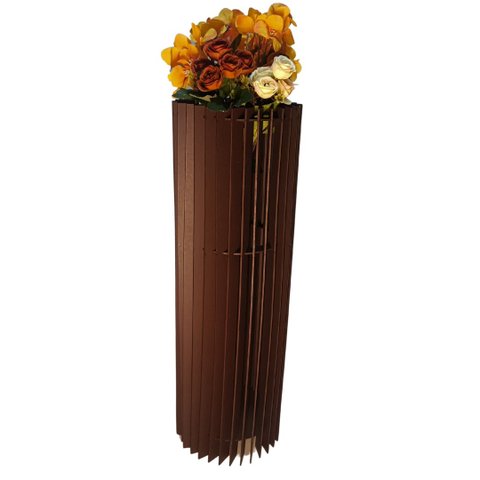 Vaso de Chão Decorativo Grande Torre -:preto/70x20cm