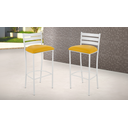 Ver imagem 1 de Kit 2 Banquetas com Encosto de 75cm:amarelo/branco