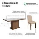 Ver imagem 4 de Conjunto Sala de Jantar Tampo de Vidro 6 Cadeiras Rustic/Branco/Imperial Alba Madesa