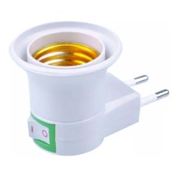 Adaptador Tomada Soquete E27 Chave Liga e Desliga - 1