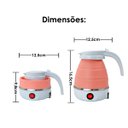 Ver imagem 4 de Chaleira Eletrica Dobravel Jarra Bule Silicone 600w 110v 600ml Portatil:branco