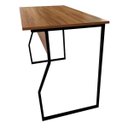Ver imagem 3 de Mesa Escrivaninha Office Tampo 15mm Industrial 1,20m Nogal/preto