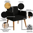 Ver imagem 3 de Poltrona para Quarto Infantil Tecido Suede Resistente Espaço Pequeno Pés de Madeira Estudo