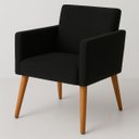 Ver imagem 1 de Poltrona para Quarto Infantil Tecido Suede Resistente Espaço Pequeno Pés de Madeira Estudo