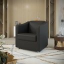 Ver imagem 3 de Kit 2 Poltronas Decorativa Ana Corano Pés Cromado Cor Preto