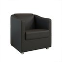 Ver imagem 2 de Kit 2 Poltronas Decorativa Ana Corano Pés Cromado Cor Preto