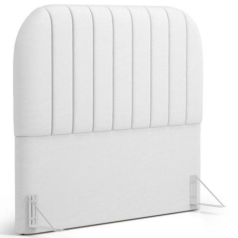 Cabeceira Cama Box King Estofada Orgânica 195cm Alice W01 Facto Branco - Lyam Decor