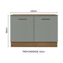 Ver imagem 3 de Balcão de Pia Cozinha 2 Portas (Com Tampo) Rustic/Cinza Agata Madesa