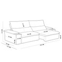 Ver imagem 4 de Sofá Retrátil Reclinável para Sala de Estar Living 250cm Ártico F04 Veludo Rosê - Lyam Decor