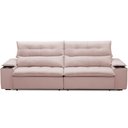Ver imagem 3 de Sofá Retrátil Reclinável para Sala de Estar Living 250cm Ártico F04 Veludo Rosê - Lyam Decor