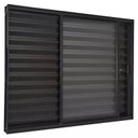 Ver imagem 1 de Janela de Alumínio Preto Veneziana de Correr 3 Folhas Móveis sem Grade Cmc Harmony-100lx120a